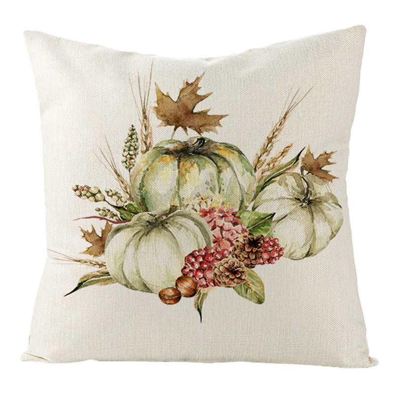 Christmas Pillow Cover Cartoon Letter Print Cushion Cover for Sofa & Office