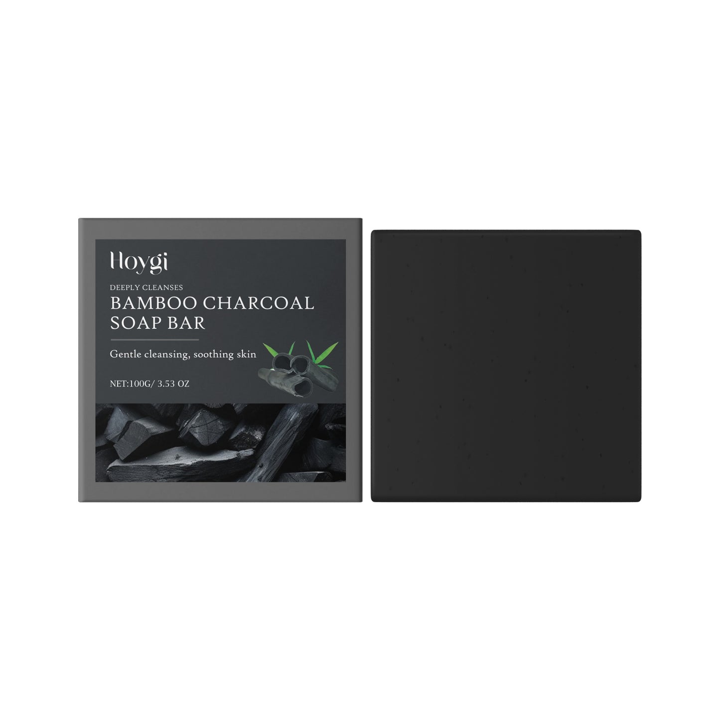 Bamboo Charcoal Facial Soap Bar 100g for Skin Detox & Clear Complexion