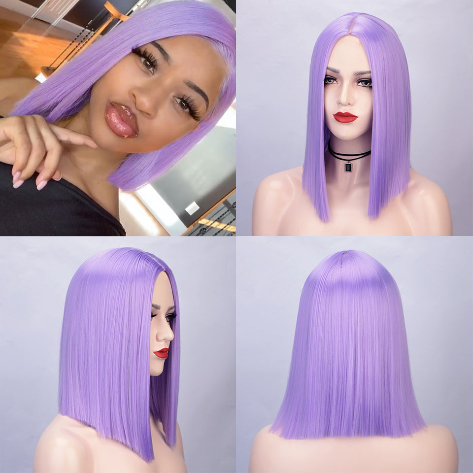 Shoulder Length Synthetic Wig - Bobo Straight Hair, Easy Wear for Ladies