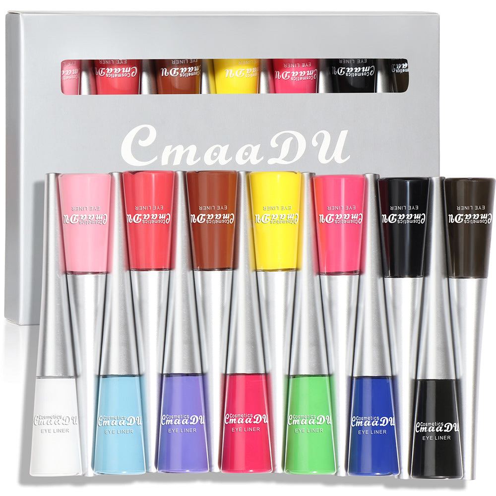 Liquid Eyeliner Set - 14 Quick-Drying Colors for Eye Makeup