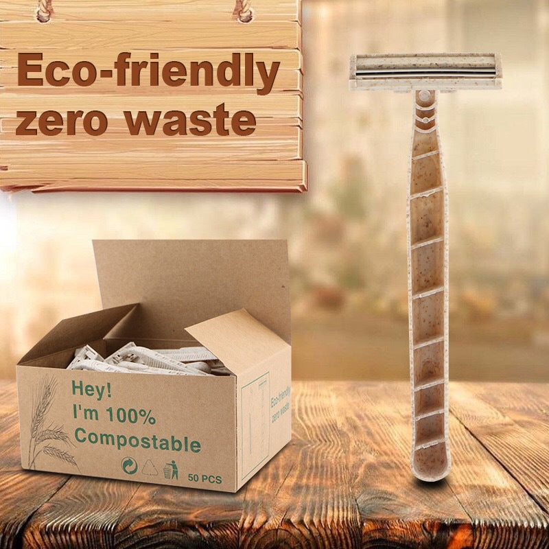 Disposable Razors Biodegradable - 50 Pack