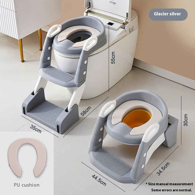 Two-in-One Baby Toilet Ladder with Stable Self-Contained Design - Multiple Colors