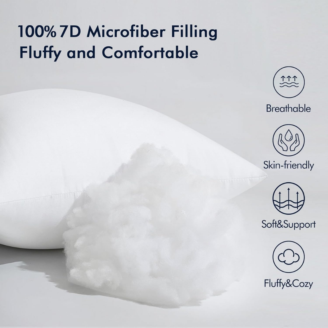 Premium Decorative Pillow Insert - 12x20 Inch Cushion Filler