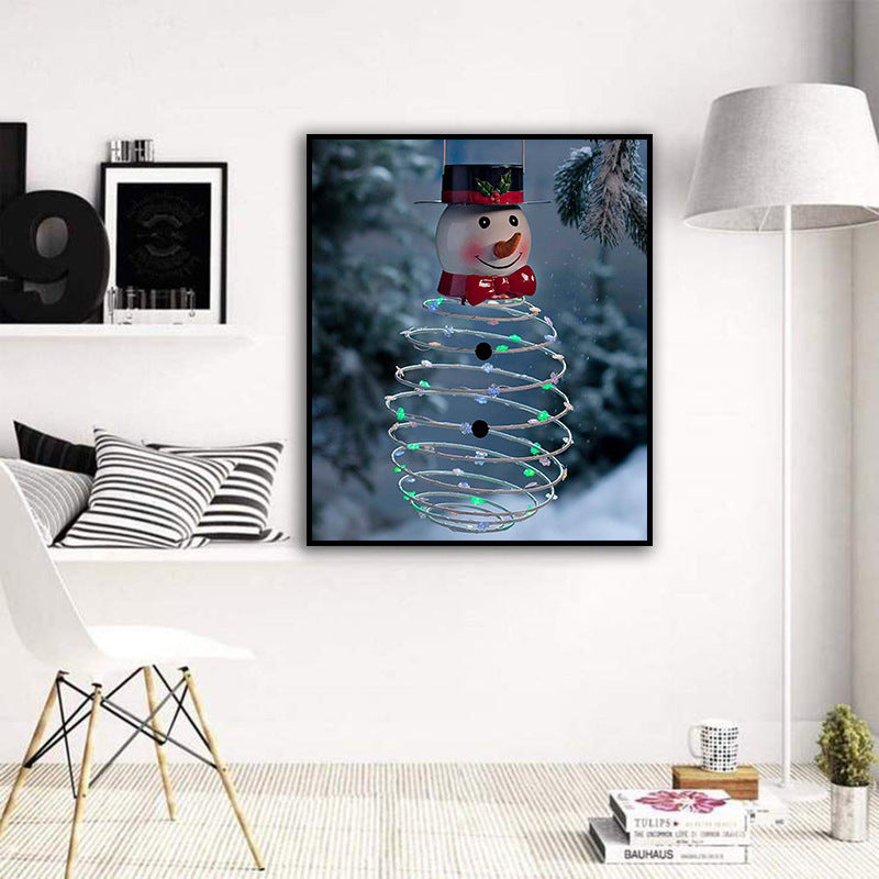 Diamond Painting Christmas Snowman Wall Art - 30x40 Canvas Living Room Decor