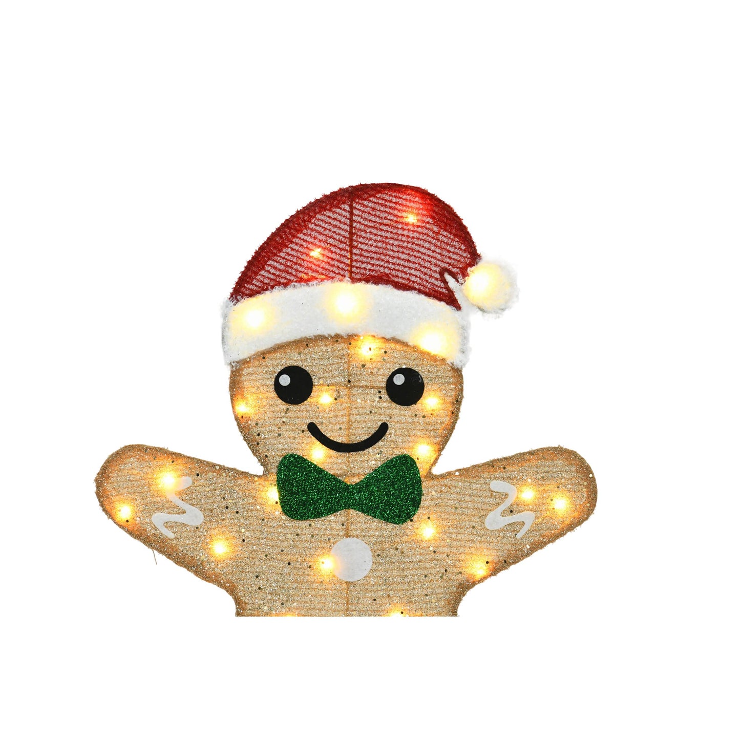 Gingerbread Man Decorative Lights - Warm White LED - 40 & 42 Inch
