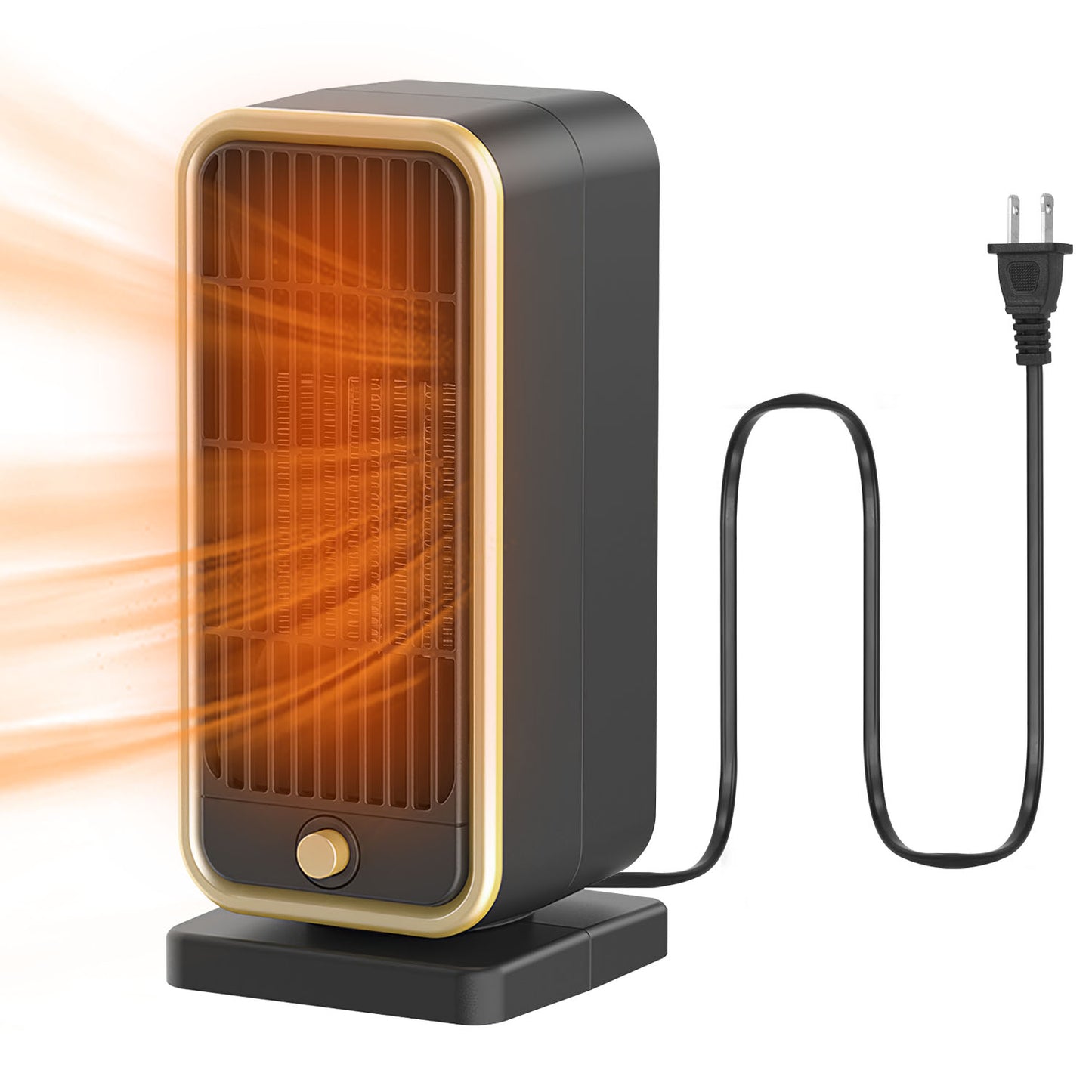 Portable Electric Space Heater 500W with Overheat & Tip-Over Safety - Fast Heating for Home & Office