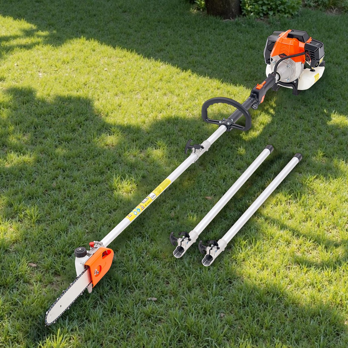 Gas Powered Pole Saw with Rotatable Head 43CC 2-Stroke Tree Trimmer 10-Inch Bar