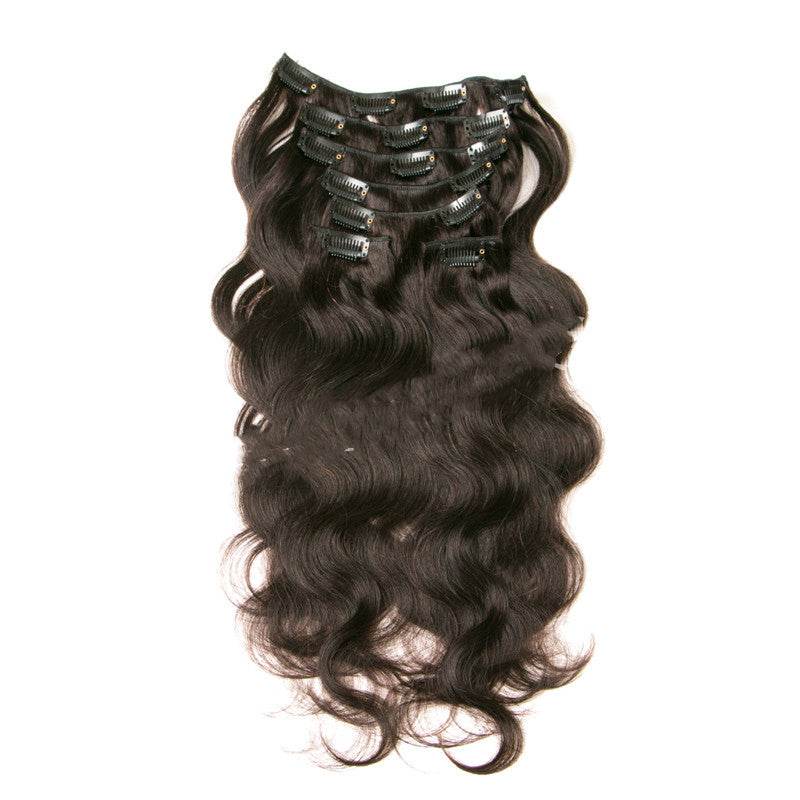 7-Piece Clip-In Human Hair Extension Set, 16-24 inches