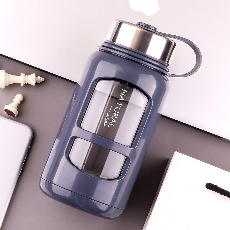 Large Capacity Double Layer Glass Tea Water Separator with Heat Insulation