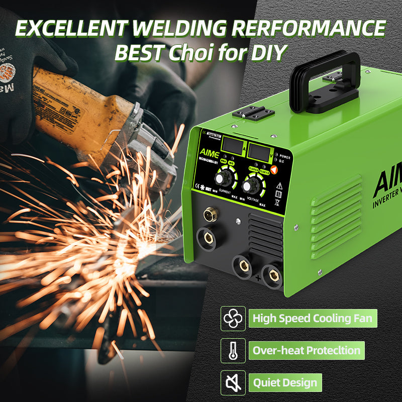 140A MIG Welder 3-in-1 TIG Lift Flux-Core Manual Welding Machine LED Display