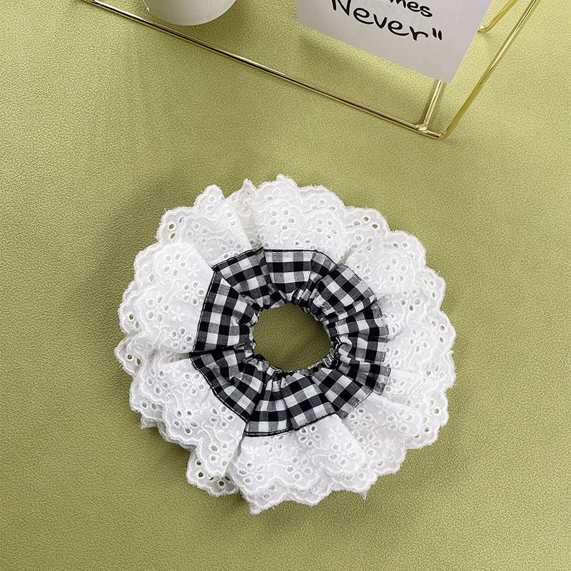 Trendy Lace Hair Ring Set - Handmade French Style Hair Accessories