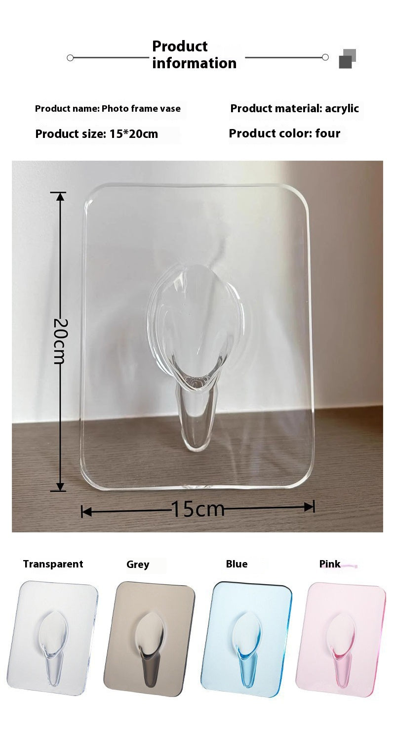 Transparent Acrylic Vase for Flowers Home Decor 15x20cm