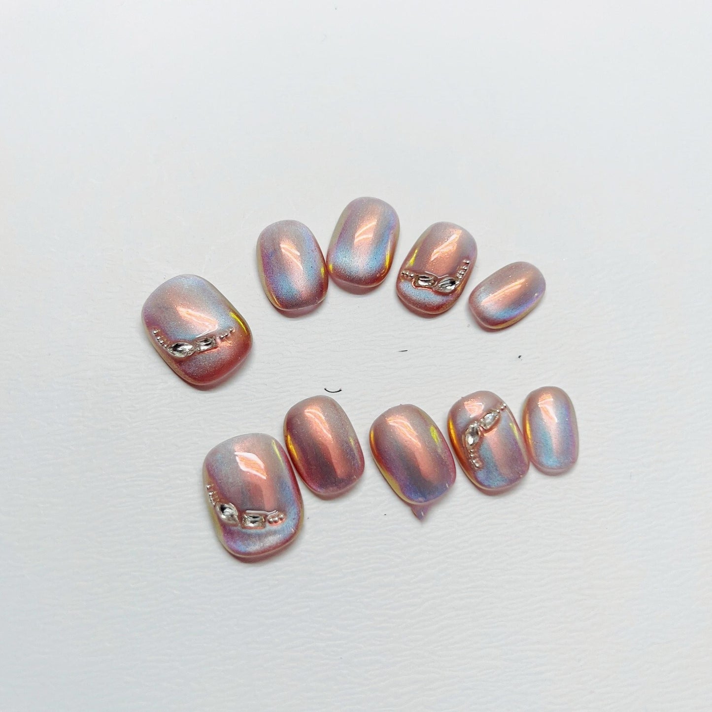Short Square & Circle Fake Nail Tips - White Nails for Nail Art & Manicure