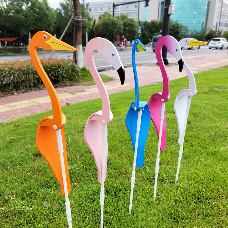 Swirl Flamingo Rotating Bird Garden Ornament for Party & Decor