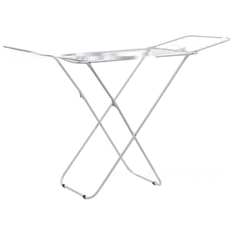 Indoor Folding Clothes Hanger Stand - Installation-Free Mobile Wardrobe Organizer