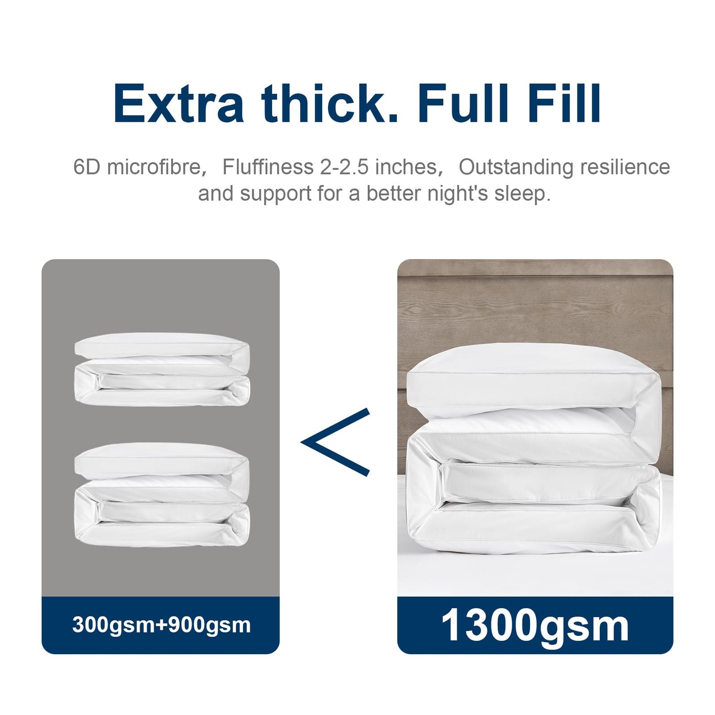 Queen Size Mattress Topper - Bamboo Pillow Top for Back Pain Relief
