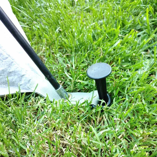 50-Pack 4.5-Inch Plastic Lawn Spikes for Turf and Groundsheet Fixing