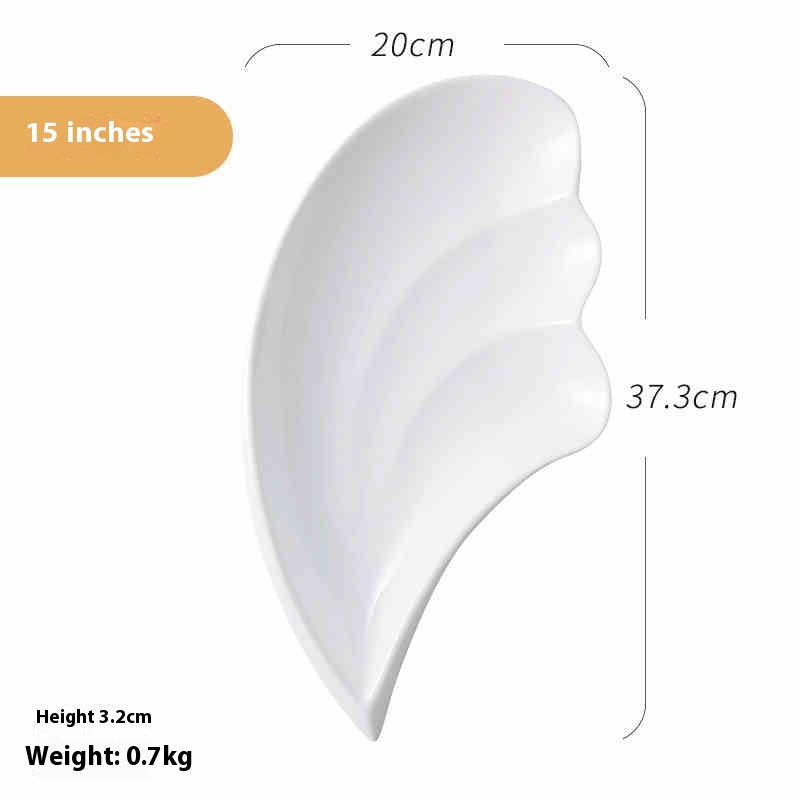 Ceramic Salad Plate for Chicken Wings and Chips - Modern Kitchen Serving Dish