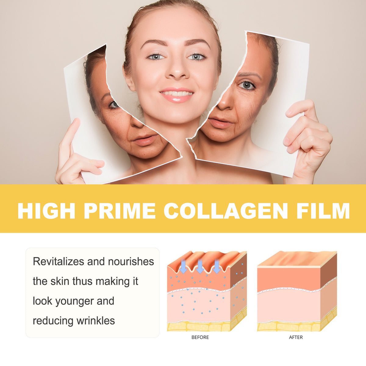 Collagen Eye Mask Patches for Wrinkle & Dark Circles - 10 Pieces