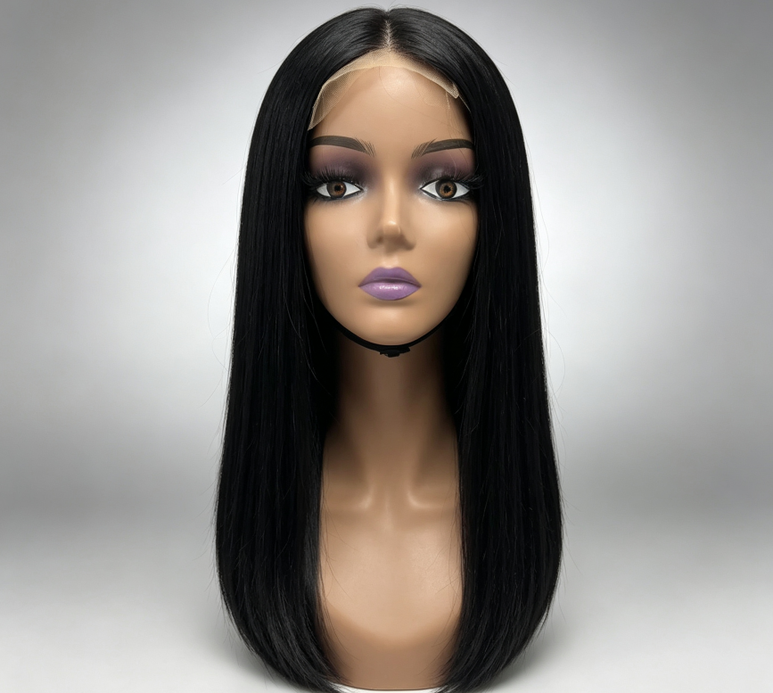 Human Hair Wigs 18 Inch Full Head Set Short Long Wavy Curly Customizable Color