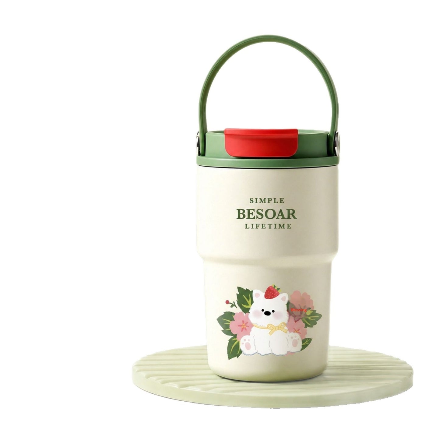 Insulated Ceramic Double-Drink Coffee Mug - Portable Household Drinkware