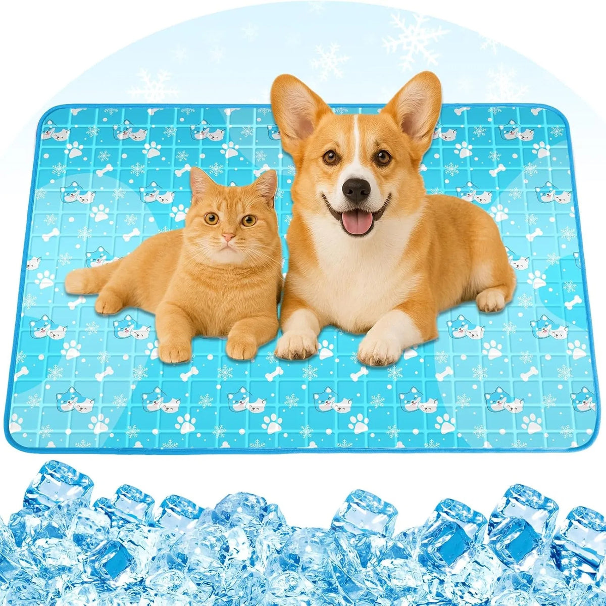 Pet Cooling Mat Self-Cooling Gel Bed Waterproof & Durable for Dogs