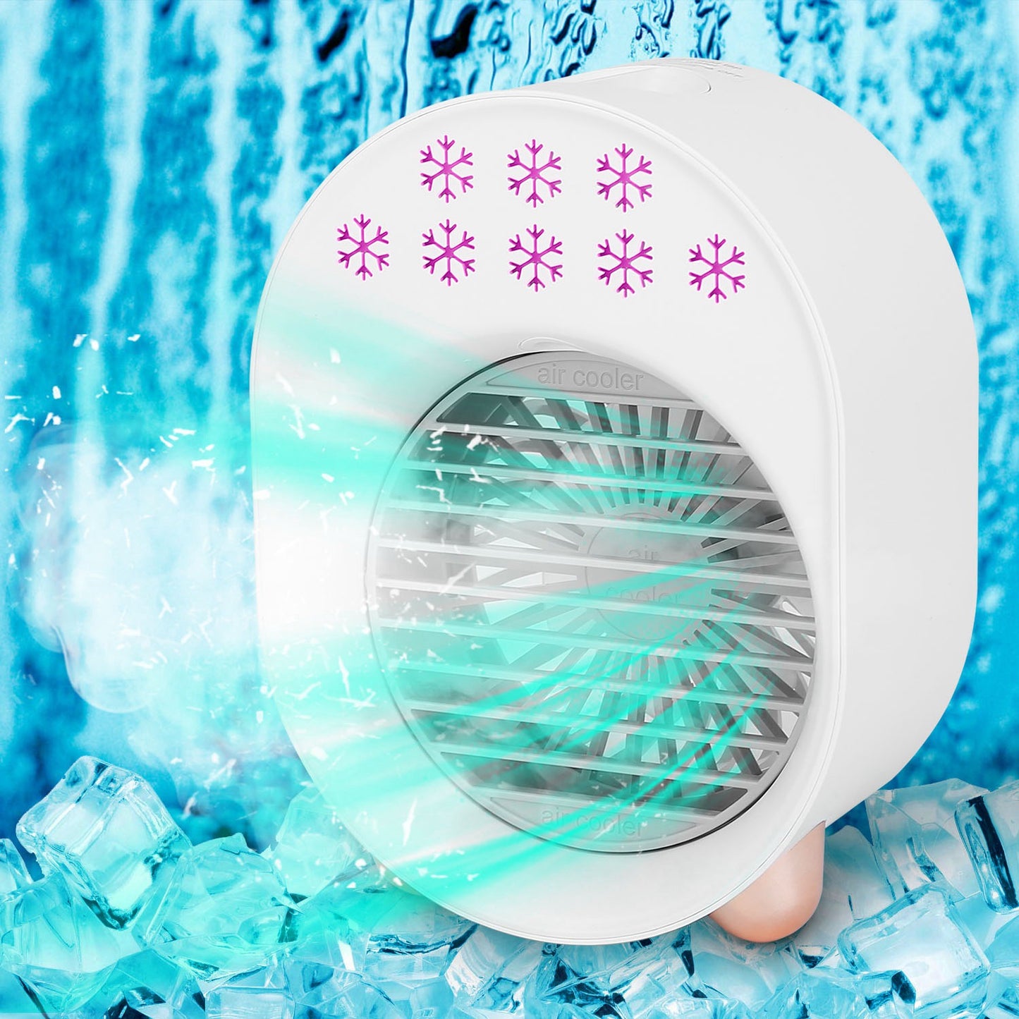 Portable Mini Desktop Air Conditioner Fan with USB Rechargeable Humidifier