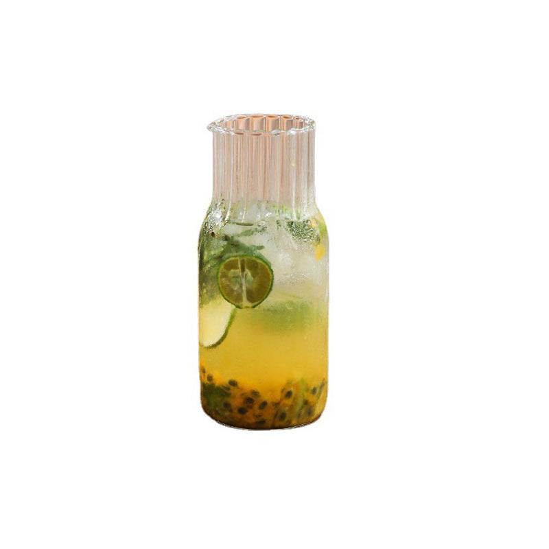 Glass Water Pitcher Set with Cups - Modern Household Drink Dispenser