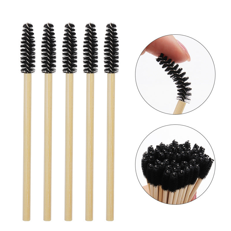 Disposable Eyelash Brush Set - Mini Nylon Makeup Tool for Lash Care, 50 Pack