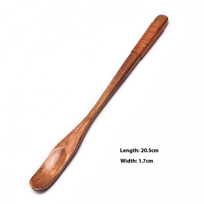 Wooden Coffee Spoon Set - Small 23cm Handles for Tea, Muddler & Stirring