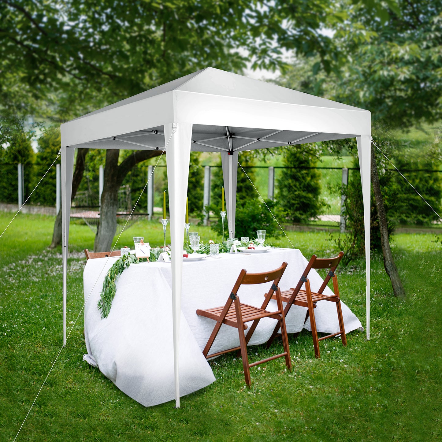 6.5x6.5ft Portable Outdoor Canopy Tent - White