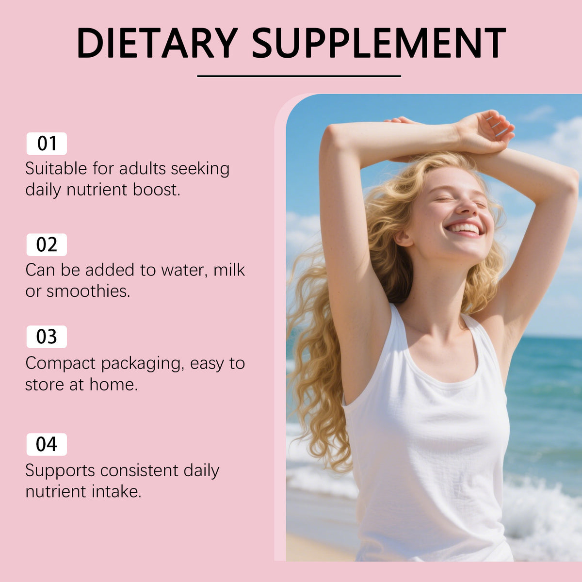 Collagen Vitamin C Powder 200g Dietary Supplement for Skin & Hair Health