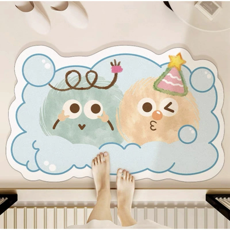 Anti Slip Bath Mat 40x60cm Absorbent Non-Slip Floor Carpet Bathroom Safety Rug