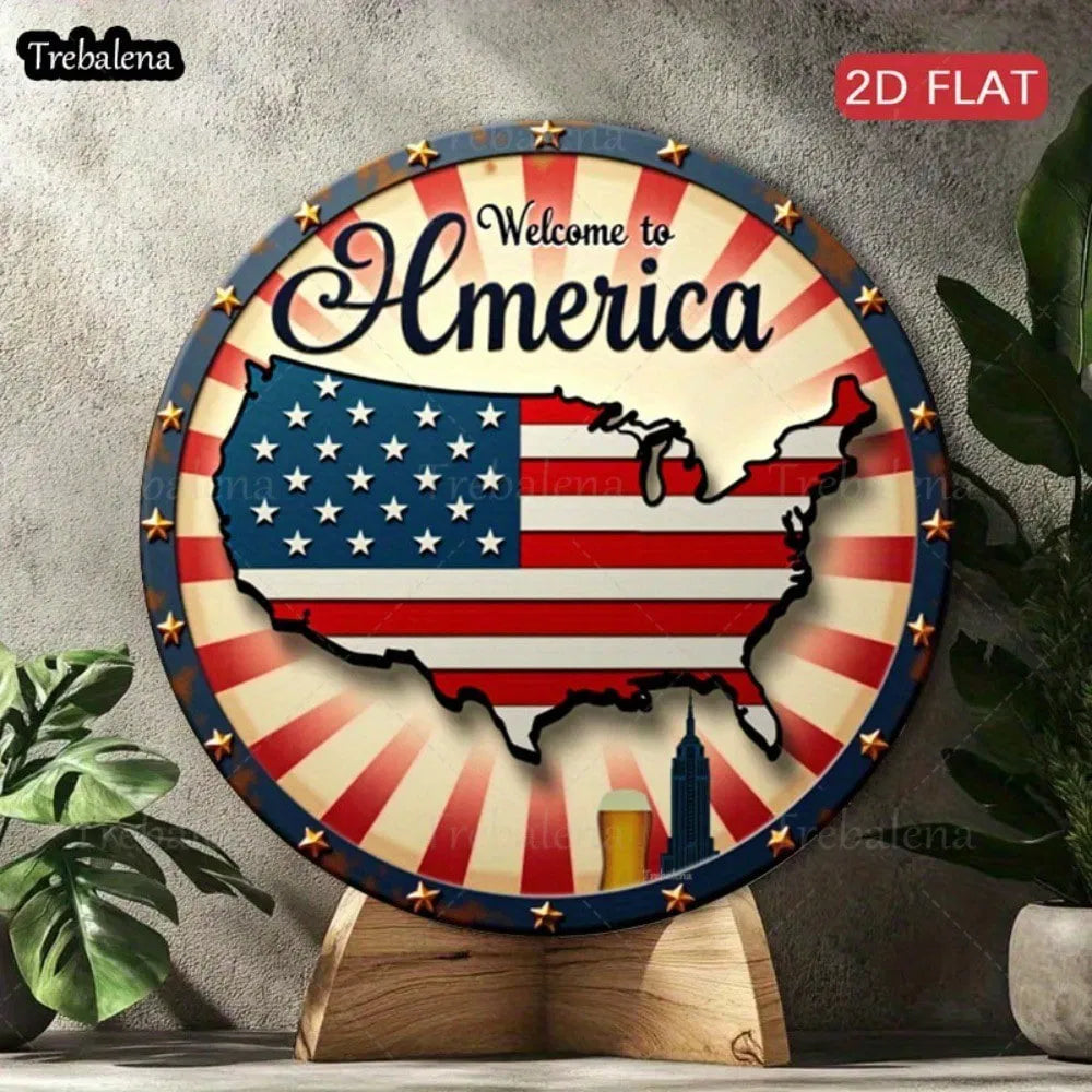 Metal Tin Wall Decoration - 20 cm x 20 cm