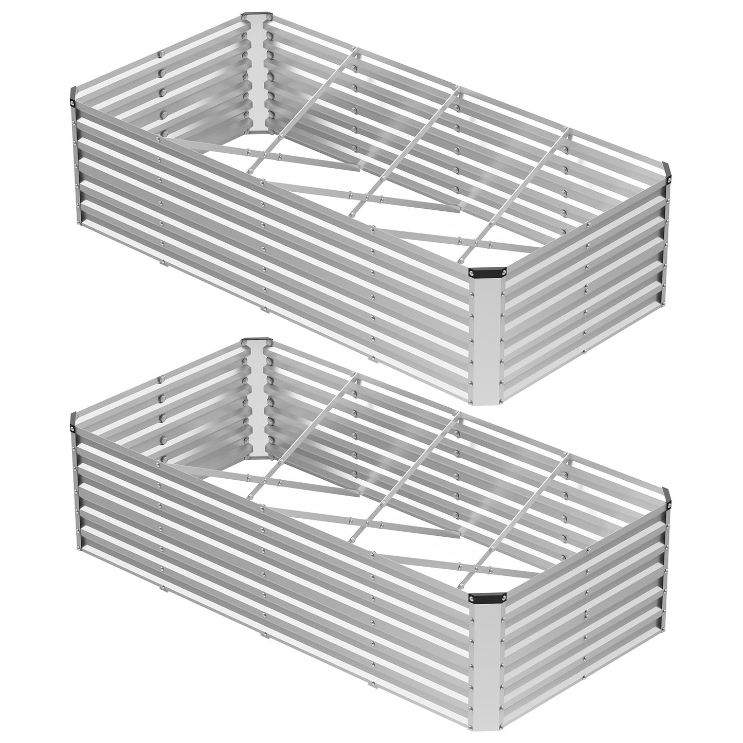 Galvanized Raised Garden Bed - Easy Assembly Metal Planting Box