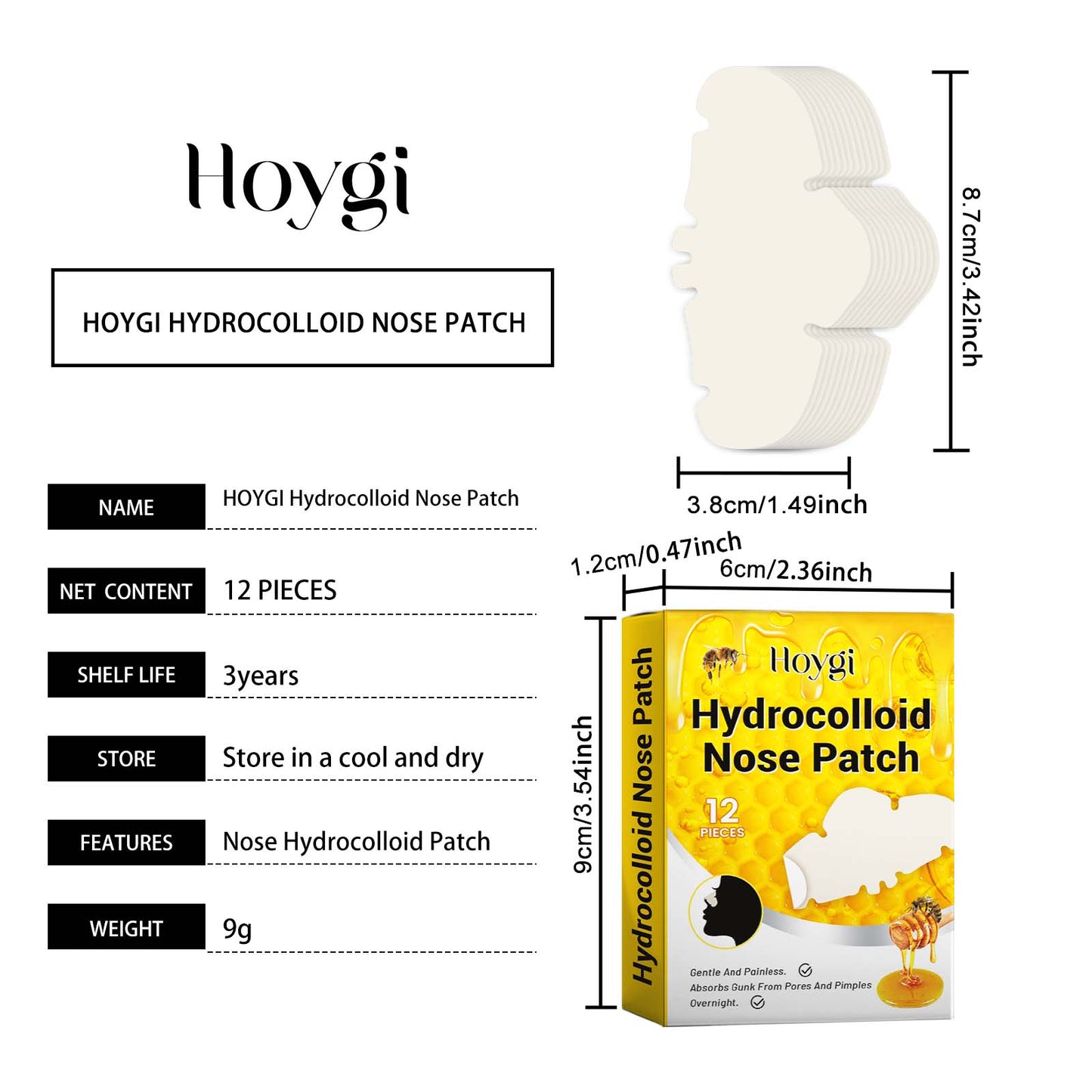 Hydrocolloid Nose Patch for Blackhead Removal & Pore Cleaning