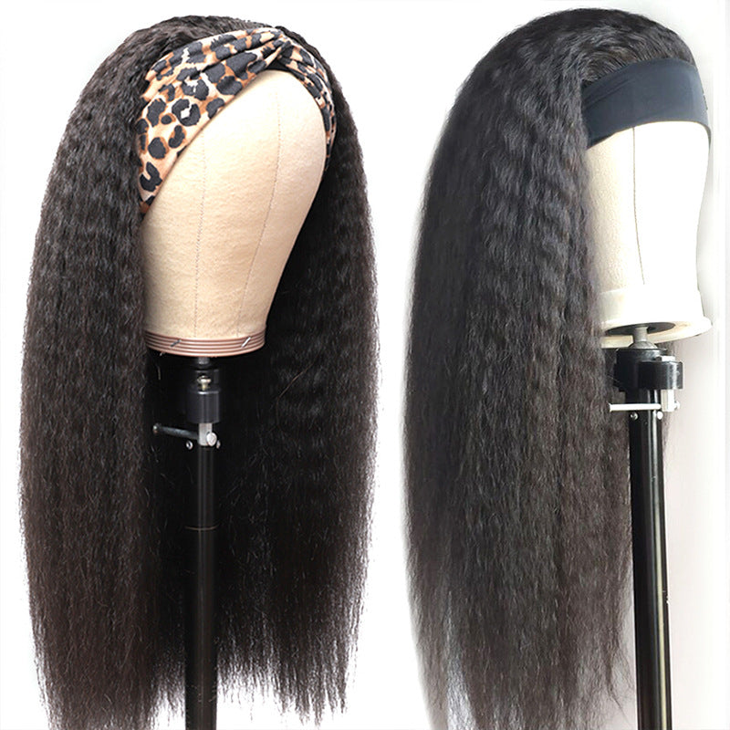 Real Hair Ice Silk Headband Tie Hair Accessory for Wigs - Multiple Sizes