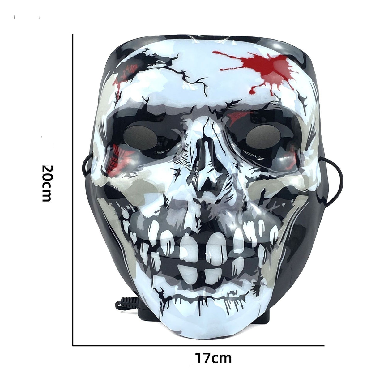 Luminous Skull 3D Disco Party Mask - Electroluminescent Halloween Costume