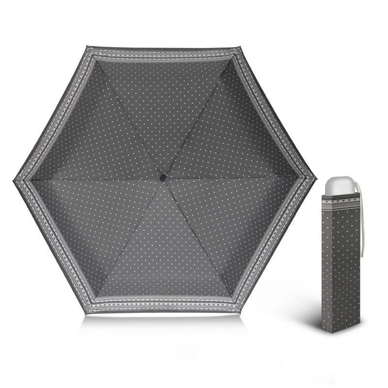 Mini Slim Automatic UV Umbrella with 6 Ribs - Compact & Stylish for All Seasons