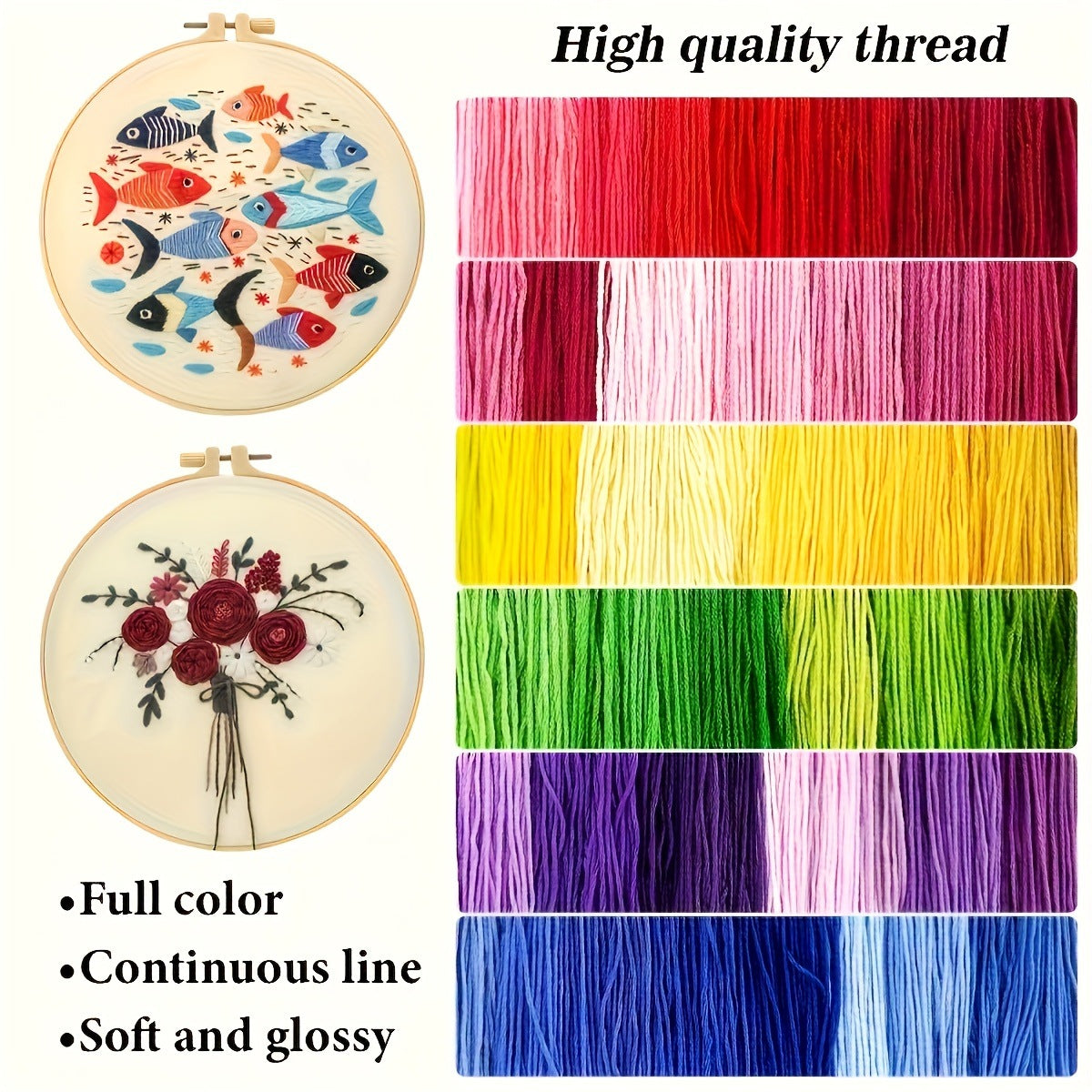Embroidered Sunflower Egg Flower Series Craft Kit - Embroidery Supplies