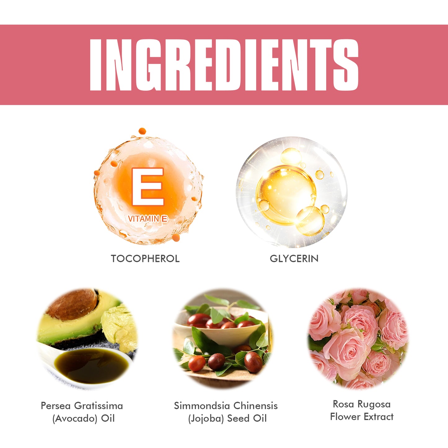 Natural Rose Body Deodorant Stick with Vitamin E & Avocado Oil