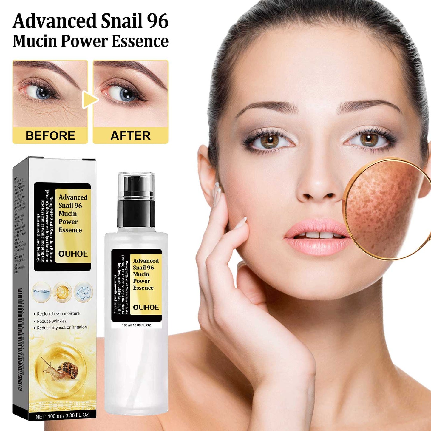 Snail Mucin 96 Collagen Power Essence - 100ml Facial Repair Serum