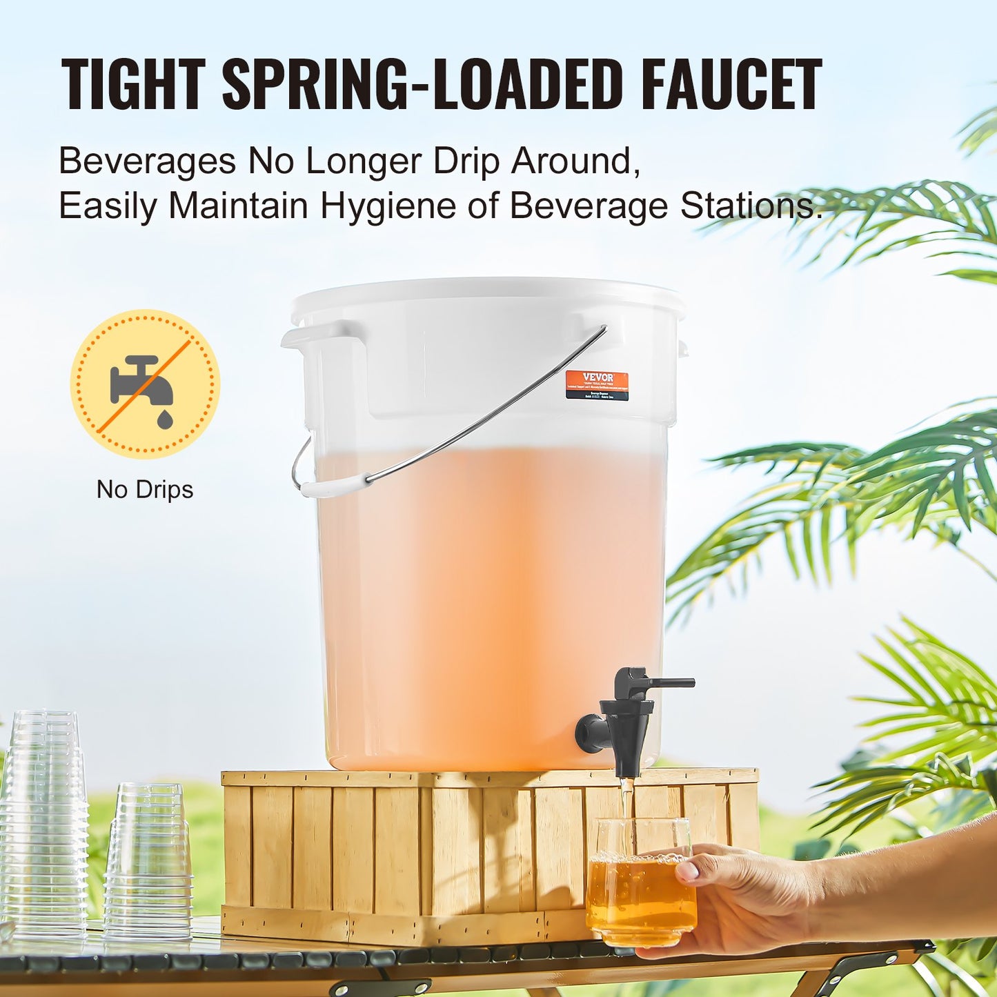 5 Gallon Beverage Dispenser with Spigot - 2 Pack