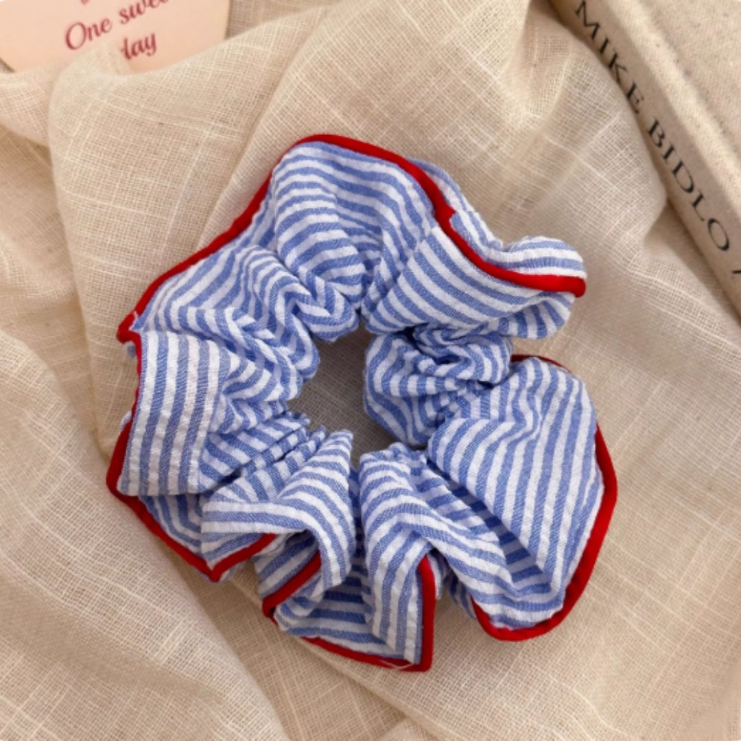 Striped Fabric Hairband Ball Head Accessory
