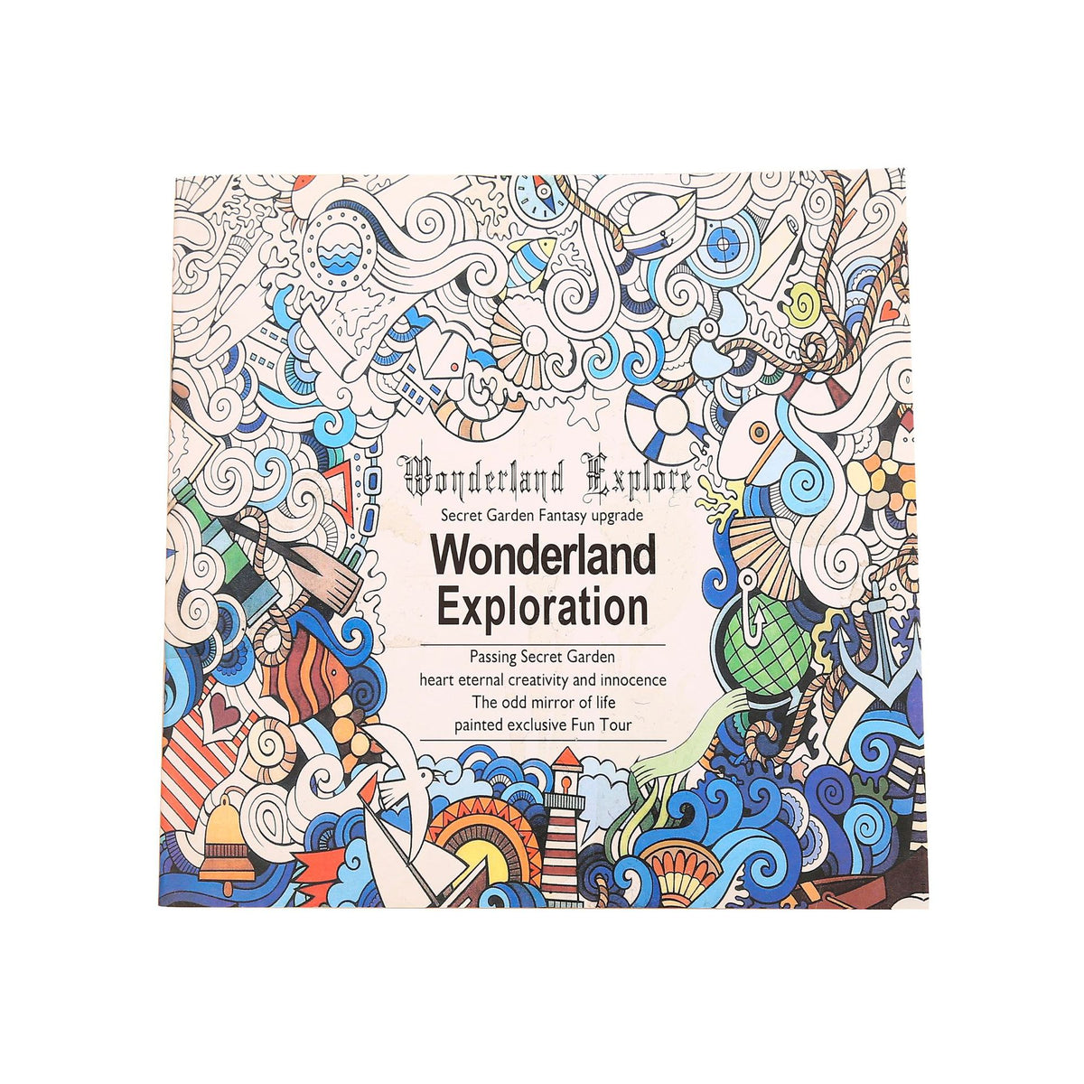 Stress Relief Coloring Book Set - 8 Assorted Sketchbooks 18x18cm