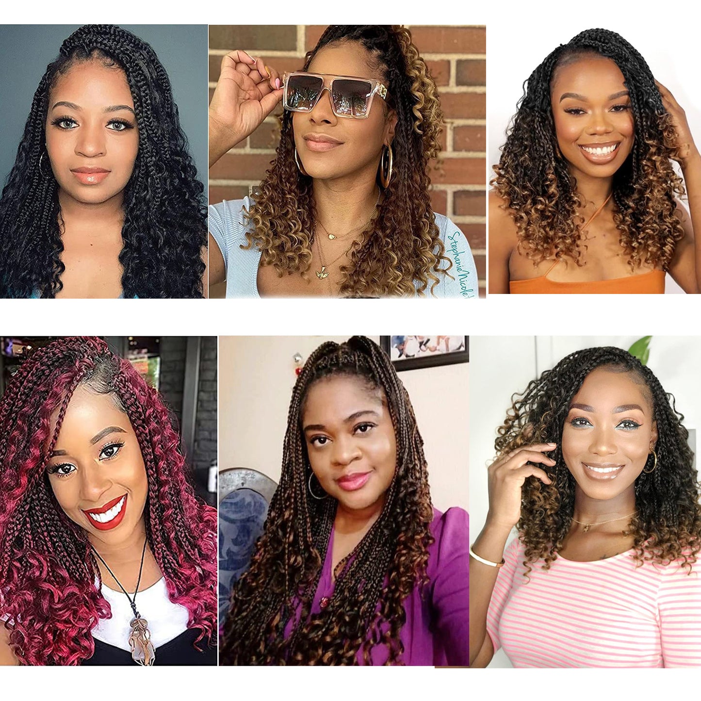 African Braiding Crochet Hair - Three-Strand Synthetic Hair Extensions