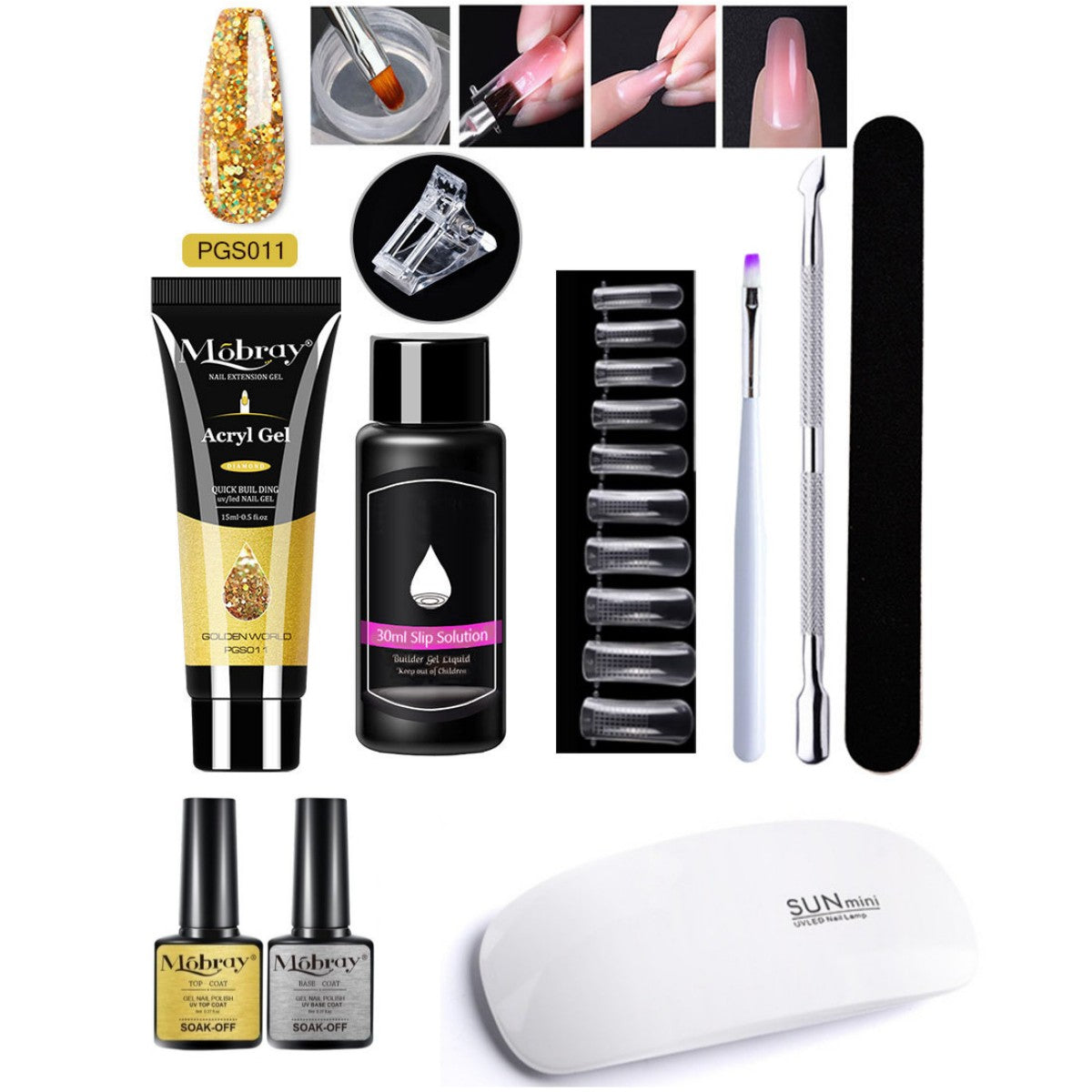 Nail Art Resin Extender Kit - 12 Colors