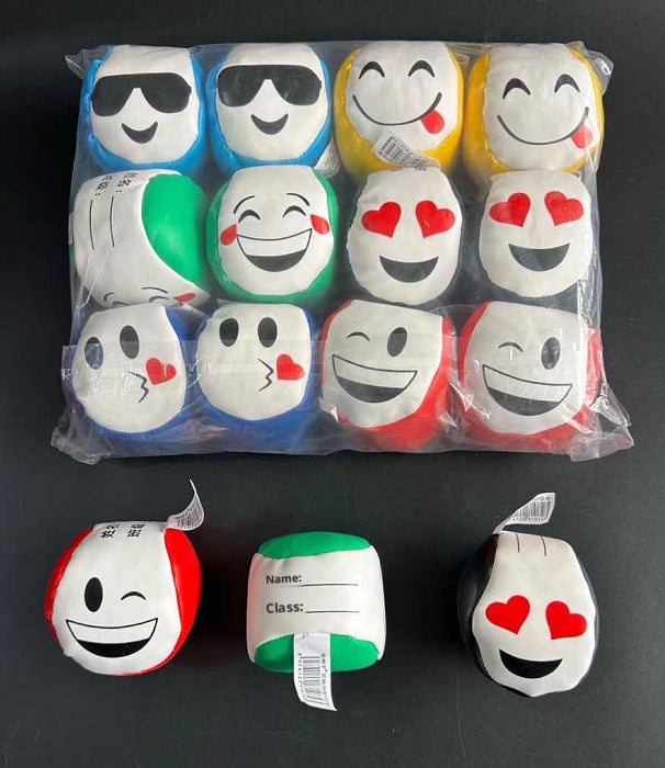 Foam Sandbag with Smiley Face - 8cm PU & Polylon Foam, Random Style, 1 Piece