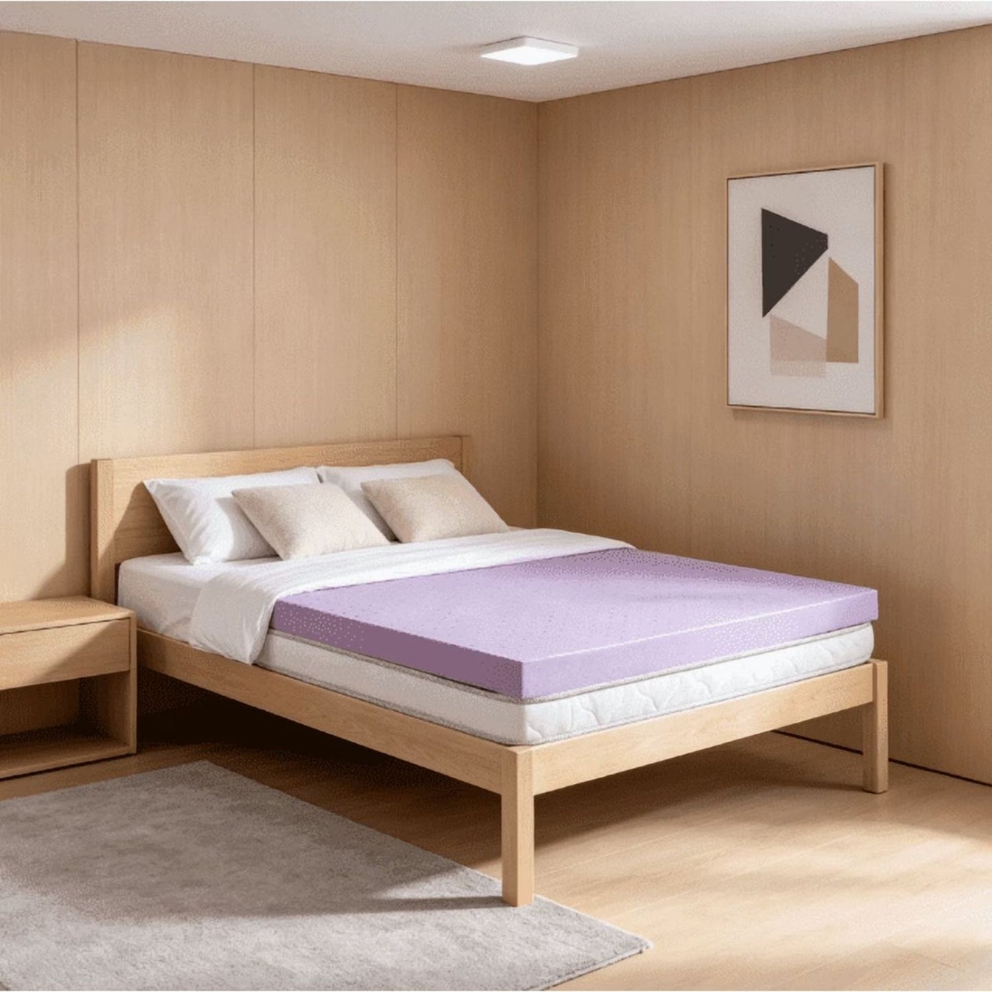 Gel Memory Foam Mattress Topper - Plush Comfort for Back Pain Relief