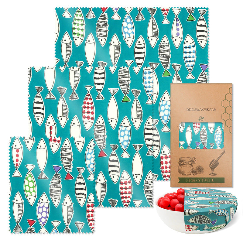 Beeswax Food Wraps Reusable Preservative Cloths Eco-Friendly Food Storage